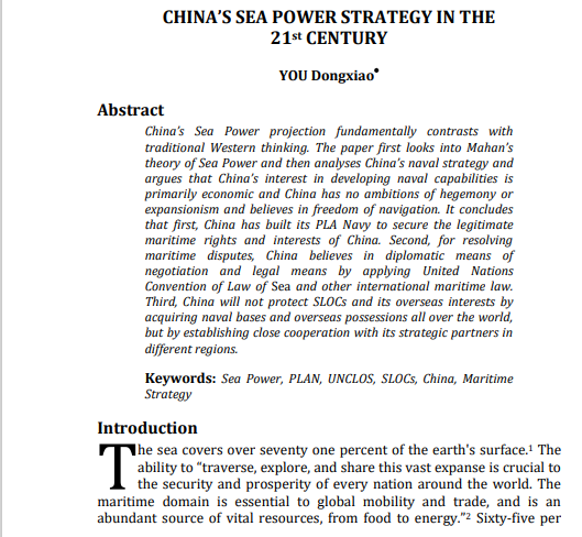 China's Sea Power