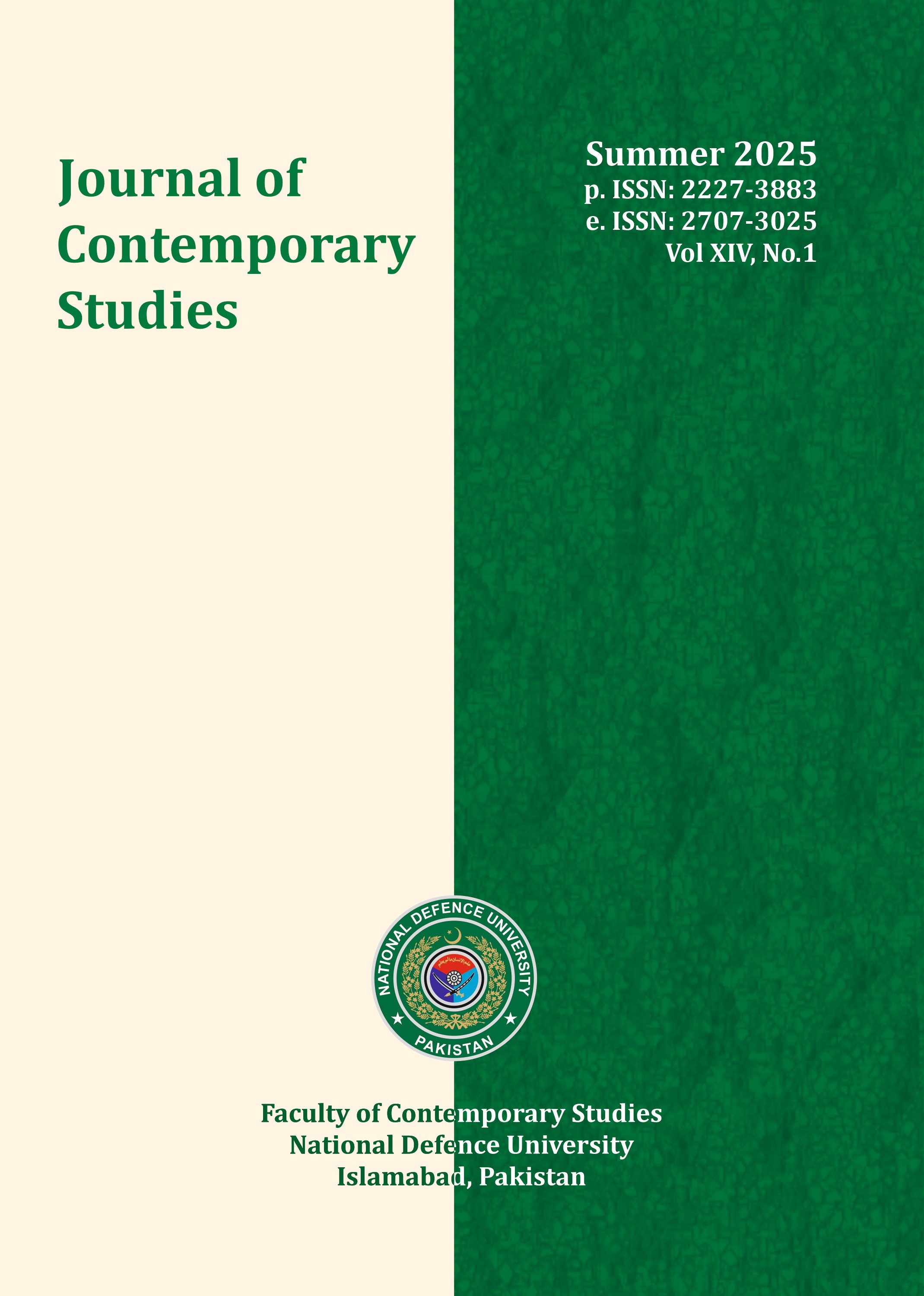 					View Vol. 14 No. 1 (2025): Journal of Contemporary Studies Vol XIV, No 1, Summer 2025
				